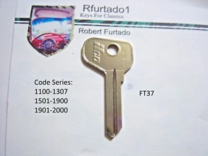 Key Blank for Vintage Alfa Romeo, Fiat, Ferrari, Maserati (see code series) FT37 - Bild 1 von 4