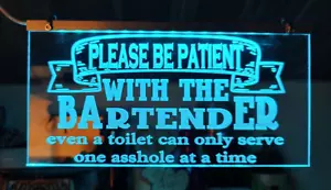 personalisiertes Barschild lustig Pub Garten Bar beleuchtet LED Bier Neon Höhle Fernbedienung - Bild 1 von 10