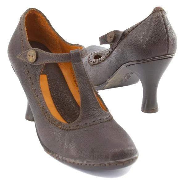 Nuevo BOLO Mujer Cuero Marrón Tacón Alto Mary Jane Zapato de Vestir Talla 9.5 M Foto 1 de 3