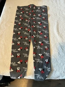 Disney Girl's Minnie Mouse High Waist Pajama Pants Size 3 T Gray - Picture 1 of 2