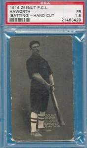 PSA 1.5 FR HOWIE HAWORTH BATTING 1914 ZEENUT PCL PORTLAND HAND CUT GRADED *TPHLC - Picture 1 of 4