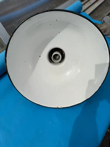 "DDR" Fabriklampe Vintage Emaille-Leuchte Industrie Antik alt Ø38cm - Bild 1 von 4