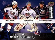 2009-10 Collectors Choice #209 Derick Brassard, Steve Mason, Rick Nash