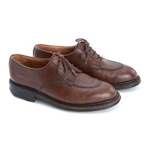 JM Weston Chaussures Hommes 6D (UK5) Chêne Marron Cuir Split Orteil 696 Demi