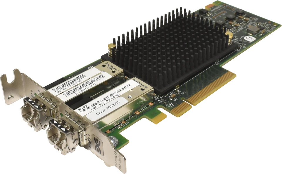 Cisco Emulex UCSC-PCIE-BD16GF Dual-Port 16GB FC PCIe 3.0 x8 Host Bus Adapter LP - Immagine 1 di 4