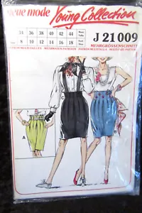 Neue Mode Womens Sewing Pattern J 21009 Skirt Size 8-18 3 Styles Uncut Sealed - Picture 1 of 9