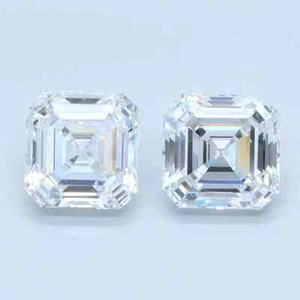 Lab Grown Diamond 2 CT Ascher Cut Natural D Color Loose CVD VVS1 Certified - Picture 1 of 9