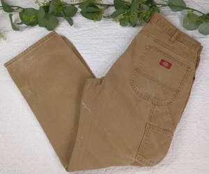Dickies Khaki Carpenter Maler Hose Größe 36 x 32 Relaxed Fit Straight Cargo - Bild 1 von 14