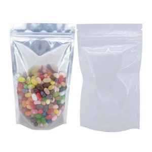 50 Stand Up Pouch 5.9"x9.3"x2.75" Clear Front Resealable ZipLock SUP Mylar Bag - Picture 1 of 3