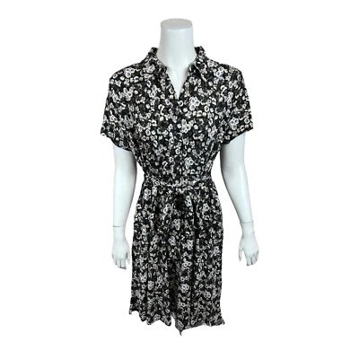 Vestido Camisa Isaac Mizrahi Para Mujer Ditsy Floral Calce y Acampanado Neutro Talla Grande Foto 1 de 2