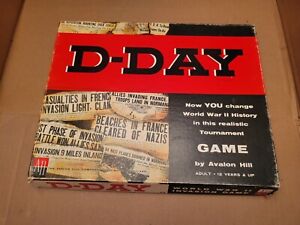 1961 Avalon Hill D-Day 508 Zweiter Weltkrieg Brettspiel realistisches Turnier komplett