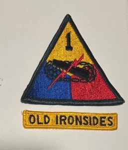 US ARMY 1ST ARMORED DIVISION OLD IRONSIDES PATCH W/Tab #94 - Bild 1 von 2