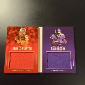 2017 panini preferred Booklet James Winston & Davin Cook # 15 /199 Duel Patch - Picture 1 of 2