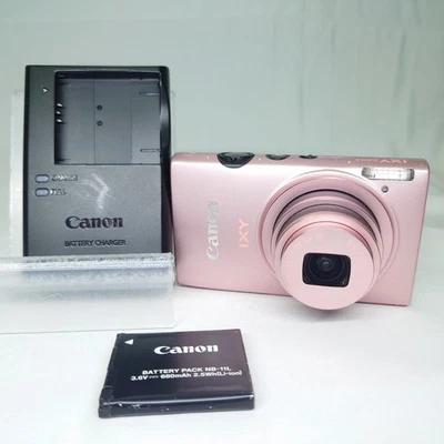 [Exc+++] Canon IXY 220F PowerShot ELPH 110 HS 16.1MP Pink w/Battery Charger JPN - Image 1 of 4