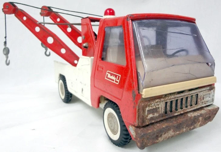 Vintage Buddy L Ford 1970s Pressed Steel "Dual Tow Boom/Wrecker" Tow Truck! - Image 1 of 4