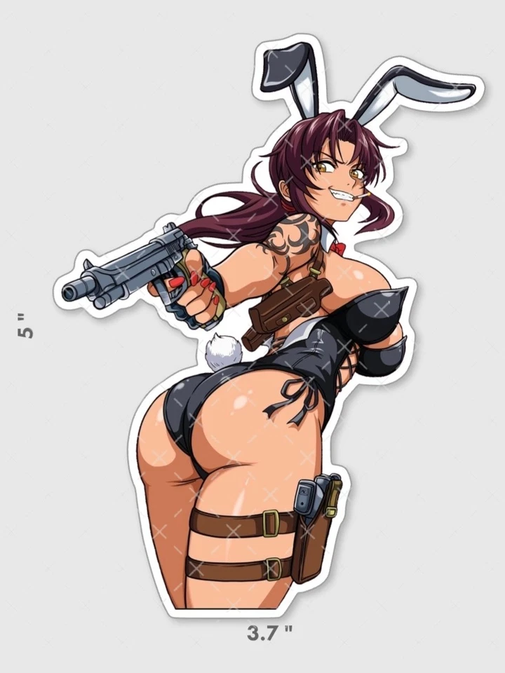 Revy Black Lagoon Bunny Waifu Vinyl Sticker  - Image 1 of 1