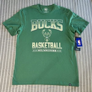 T-shirt Milwaukee Bucks '47 verde uomo grande nuova con etichetta - Foto 1 di 5