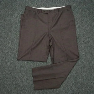 Canali Pants Mens 36x30 Brown Wool Dress Trouser Italy Classic Flat Front Formal - Picture 1 of 9
