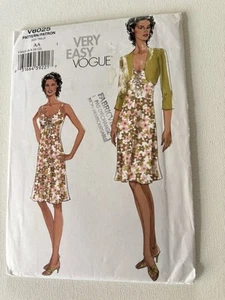 Vogue Patterns V 8025 Misses Shrug And Dress Sewing Pattern Size 6-12 Uncut - Picture 1 of 3