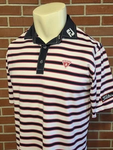 Worcester, Ma Footjoy Titleist Athletic Golf Polo Shirt Mens Large Stretch EUC - Picture 1 of 14