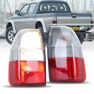 Pair LH+RH Tail Light Rear Lamp Clear&Red For Mitsubishi L200 MK4 1995 1996-2006 - Picture 1 of 14