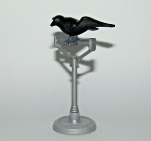 Playmobil Corbeau Noir avec ailes ouvertes sur support argent