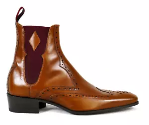 Bota Chelsea Jeffery-West Italiana MAINLINE Anderson 'GLAM' Deco Camel PVP £495 - Imagen 1 de 5