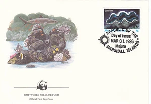 Giant Clam WWF Marshall Islands FDC #2 1986 (141058) - Picture 1 of 1