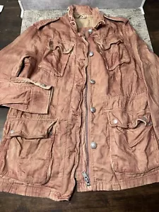 Free People Not Your Brothers Surplus Military Utility Jacket Size M Pink Rose - Picture 1 of 10