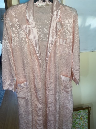 UNDERCOVER Abito da notte vintage anni 80 Victoria Secret rosa paisley floreale etichetta oro