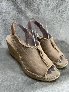 Toni Pons Origens Women’s Tan Natural Espadrille Wedge Sandals EU Size 37 US 7 - Picture 1 of 10