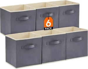Collapsible Storage Cubes 11 Inch Foldable Fabric Bins Multi-color Organizers - Picture 1 of 7