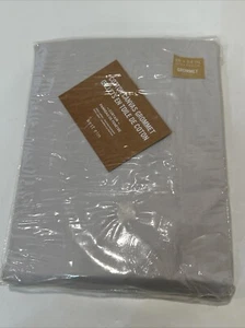 Gray 48 x 84 in West Elm Cotton Canvas Window Panel w/ Silver Grommets - Picture 1 of 2