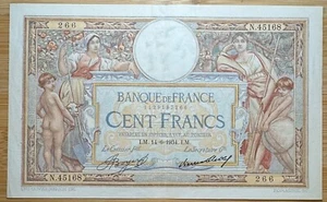 FRANCE BILLET DE 100 FRANCS MERSON DU 14-6-1934 (BILL 172) VOIR PHOTOS - Foto 1 di 7