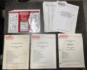 Boss Snow Plow RT3 Straight Blade Installation & Owners Manuals Original OEM - Picture 1 of 6