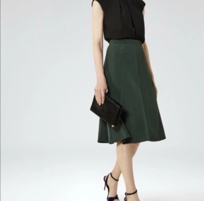 Falda midi plisada Reiss Bevan Box Foto 1 de 4