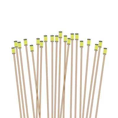 20pcs Pre-wired micro 0.1mm Copper Wire SMD LED 0603 Bright White Light Resistor - Image 1 of 4