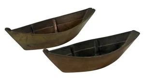 RARE Matching Pair Bronze Ashtrays 1933 World's Fair Schooner Gertrude L Thebaud - Picture 1 of 6