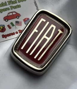 Classic Fiat 500 L Lusso Front Badge Emblem Metal New - Picture 1 of 1