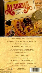 ALABAMA *NEW* US 1994 BMG "GR HITS VOL 3" CD (COLUMBIA RECORD CLUB EDITION) - Imagen 1 de 1