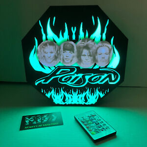 POISON light box with LEDs colored lights with built in sound sensor