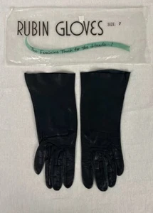 NEW Rubin Gloves GRANDOE Women’s Elegant Black Leather Gloves Size 7 - Picture 1 of 8
