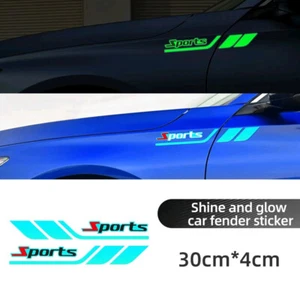 Car Fender Decor Sticker Illuminated Letters Sport Side Body Decal Accessories - Picture 1 of 10