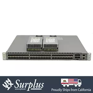 48 Port 10GB SFP+ Arista 7050S-52-R Switch 2x PSU B-F w/ Ears | 4x 10G SFP+ Port - Picture 1 of 6