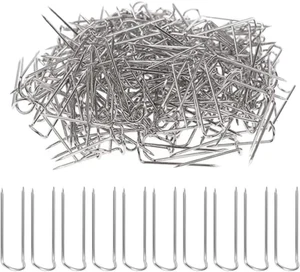 U-Shaped Sewing Pins, 50 Pcs Stainless Steel Fork Pins Double Blocking Sewing Pi - Picture 1 of 12