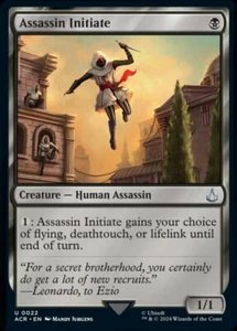 MTG-1x-Near Mint, English-Assassin Initiate - Foil-Assassin's Creed - Picture 1 of 1