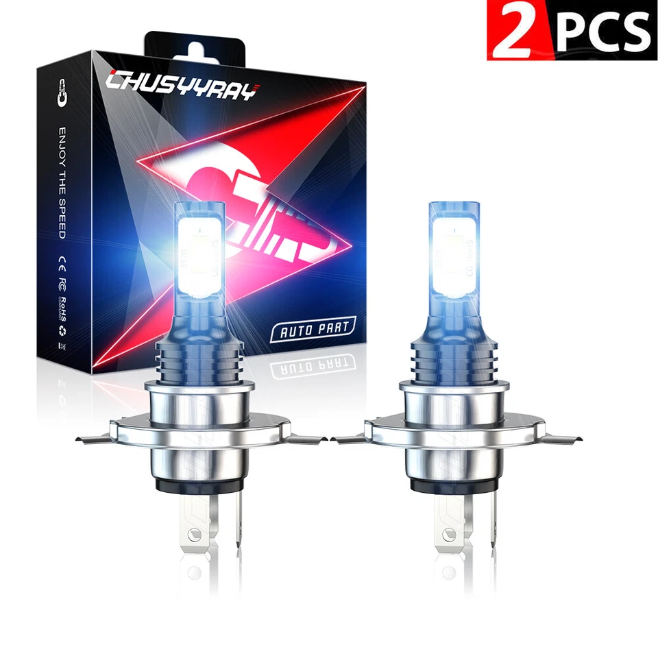 For Motorcycle H4 6500K LED Hi/Lo Beam Front Light Bulb Super Bright Headlight - Image 1 of 4