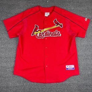 Vintage Majestic St Louis Cardinals Jersey Men's XL Red MLB Baseball USA - Picture 1 of 7