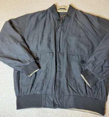 Chaqueta de bombardero de colección Paul & Shark Yachting mezcla de seda para hombre L cremallera completa azul náutica Foto 1 de 4