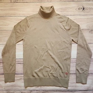 Scotch & Soda Turtleneck 100% Merino Wool Sweater Mens Small Brown Tan $138 NWT - Picture 1 of 12